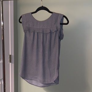 Black and white tank top blouse